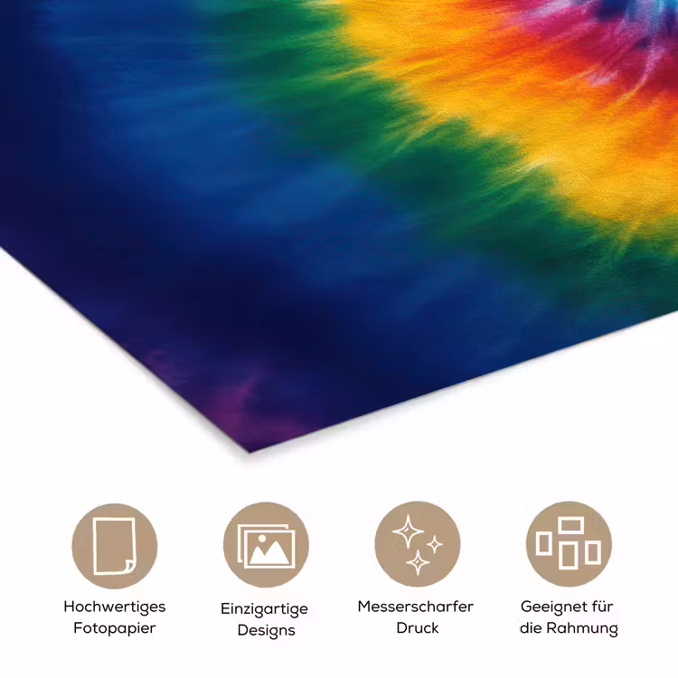 Poster - Regenbogenfarben - Spirale - Farbenfroh — 5