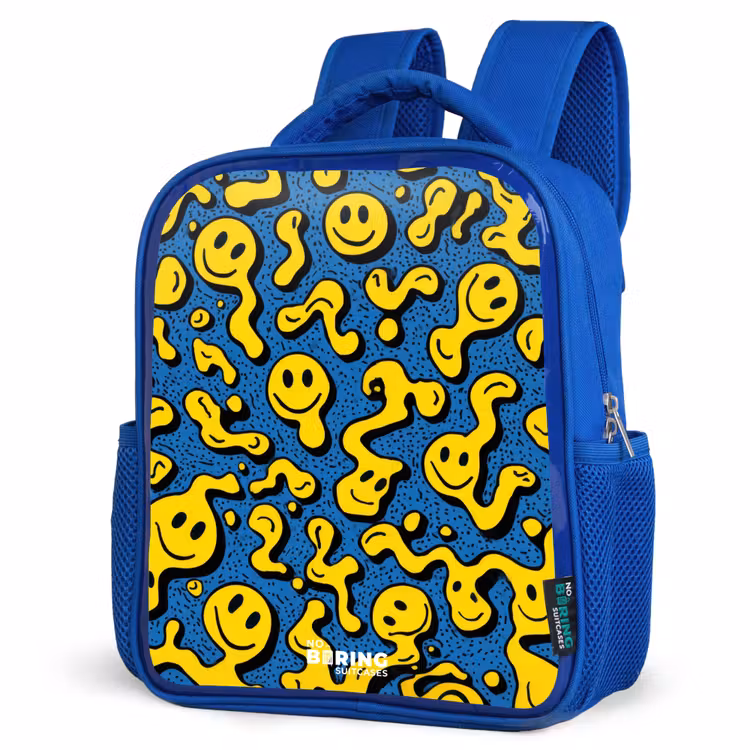 Kinderrucksack - Blau - Smiley - Blau - Gelb — 8
