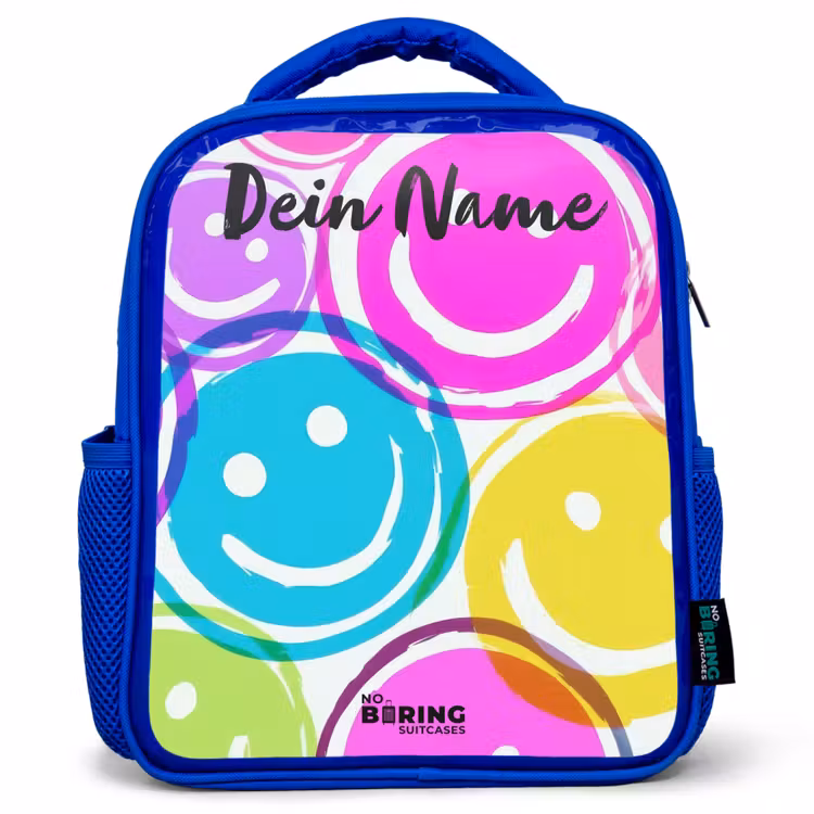 Kinderrucksack - Blau - Bunte Lächel-Explosion — 1