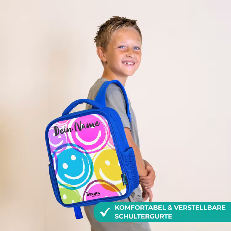Kinderrucksack - Blau - Bunte Lächel-Explosion — 3
