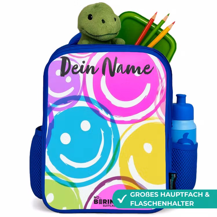 Kinderrucksack - Blau - Bunte Lächel-Explosion — 4