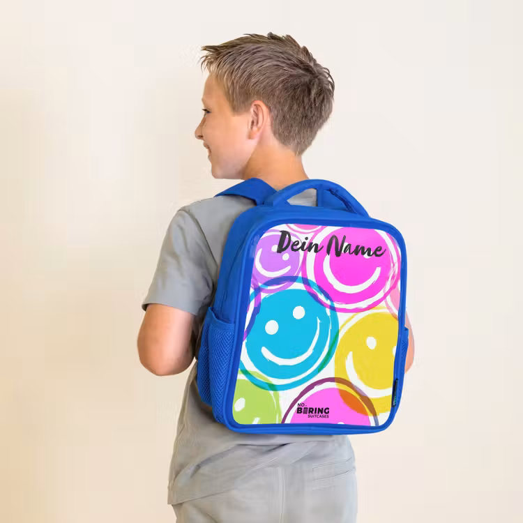 Kinderrucksack - Blau - Bunte Lächel-Explosion — 5