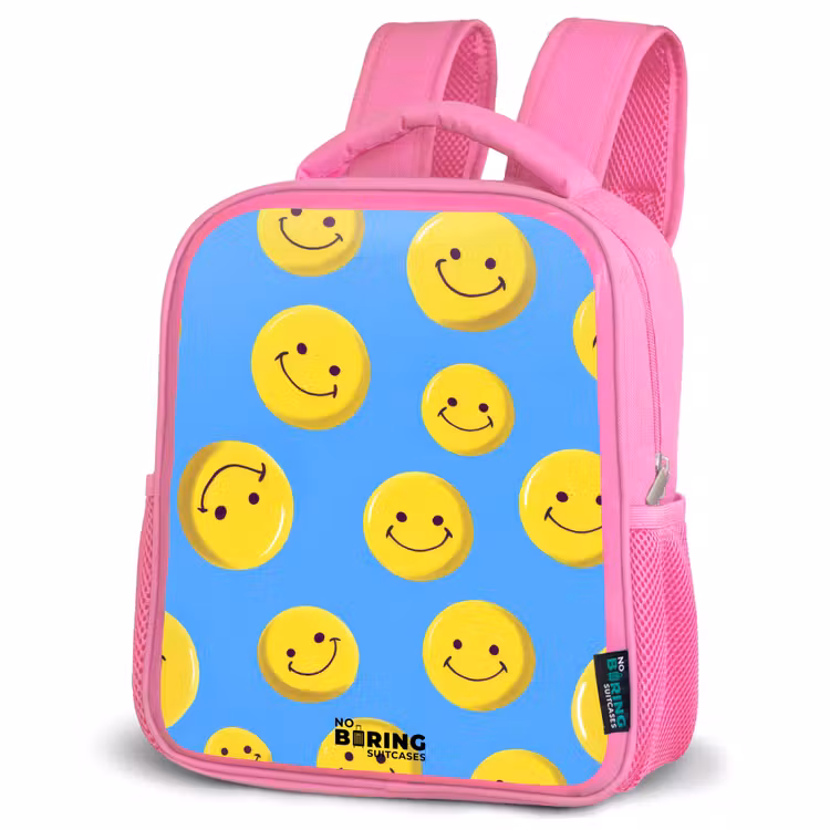 Rucksack Kind - Rosa - Fröhlicher Smiley-Regen — 2