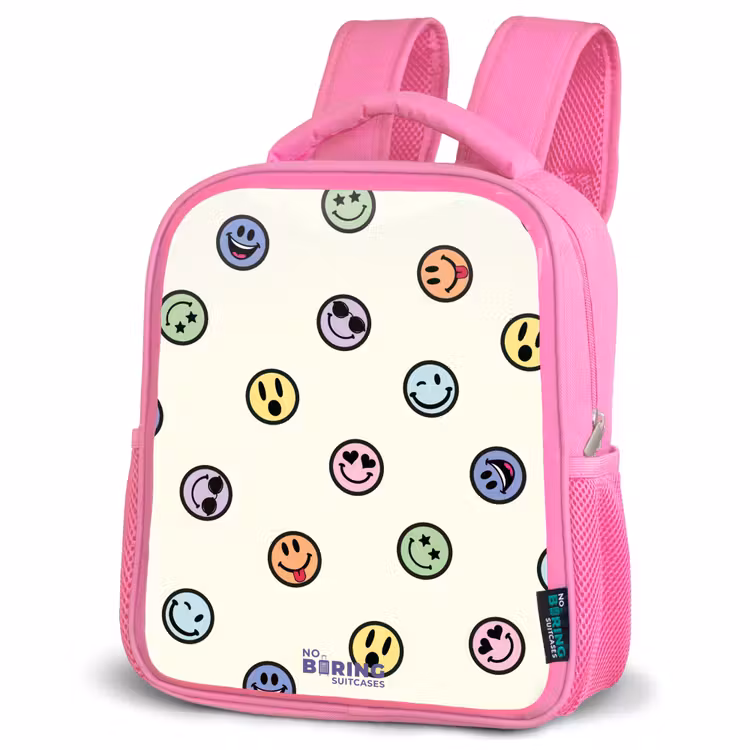 Rucksack Kind - Rosa - Verspielter Smiley-Mix — 2