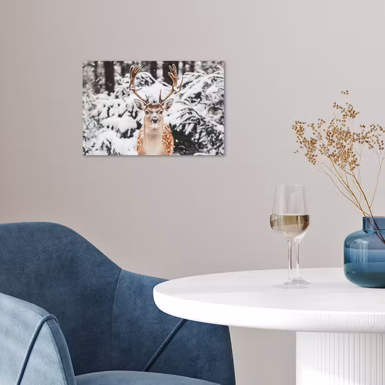 Poster - Hirsche - Schnee - Winter - Wald - Tiere — 4