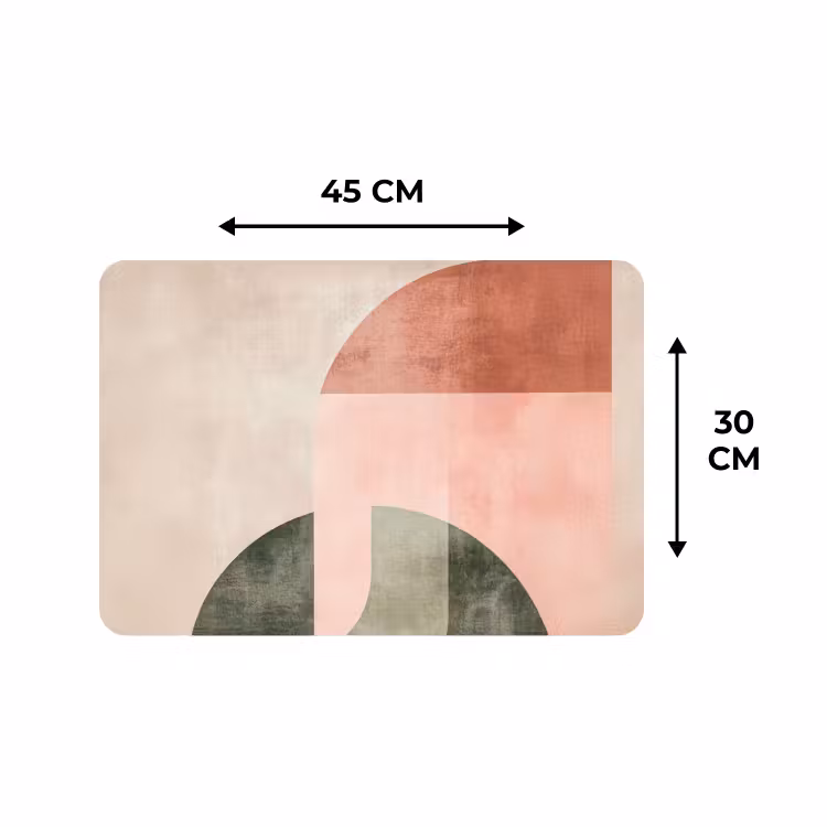 Tischset - 6 Stück - Kreis - Abstrakt - Rosa — 3