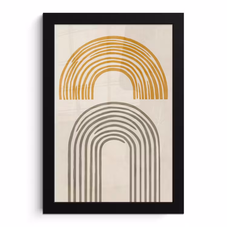 Bilder mit Rahmen - Bögen - Linien - Orange - Minimalistisch — 1