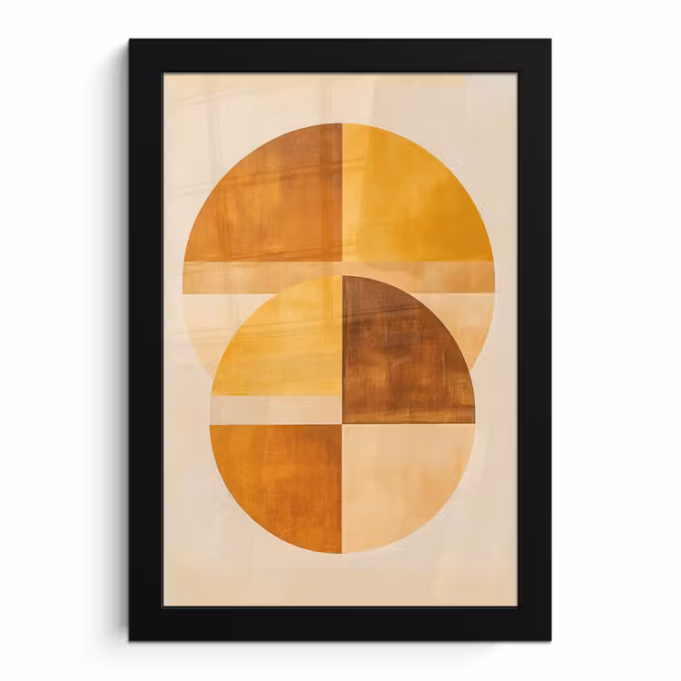 Bilder mit Rahmen - Kreise - Gelb - Minimalistisch — 1