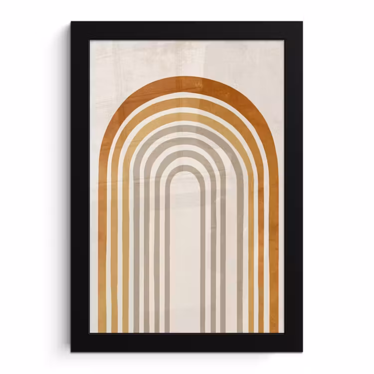 Bilder mit Rahmen - Minimalistisch - Schleife - Linien - Beige — 1