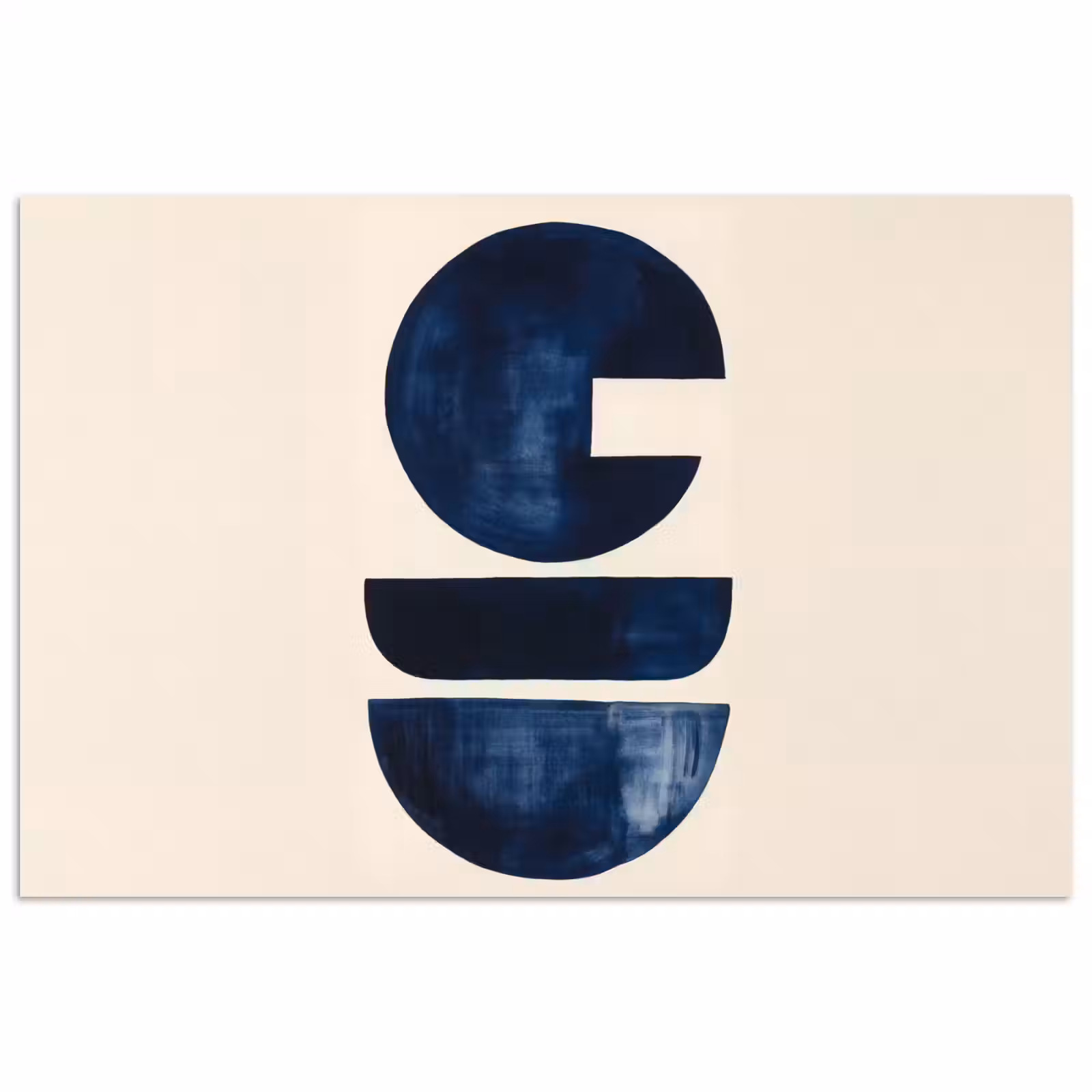 Poster - Formen - Blau - Abstrakt — 1