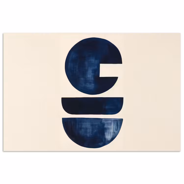 Poster - Formen - Blau - Abstrakt — 1