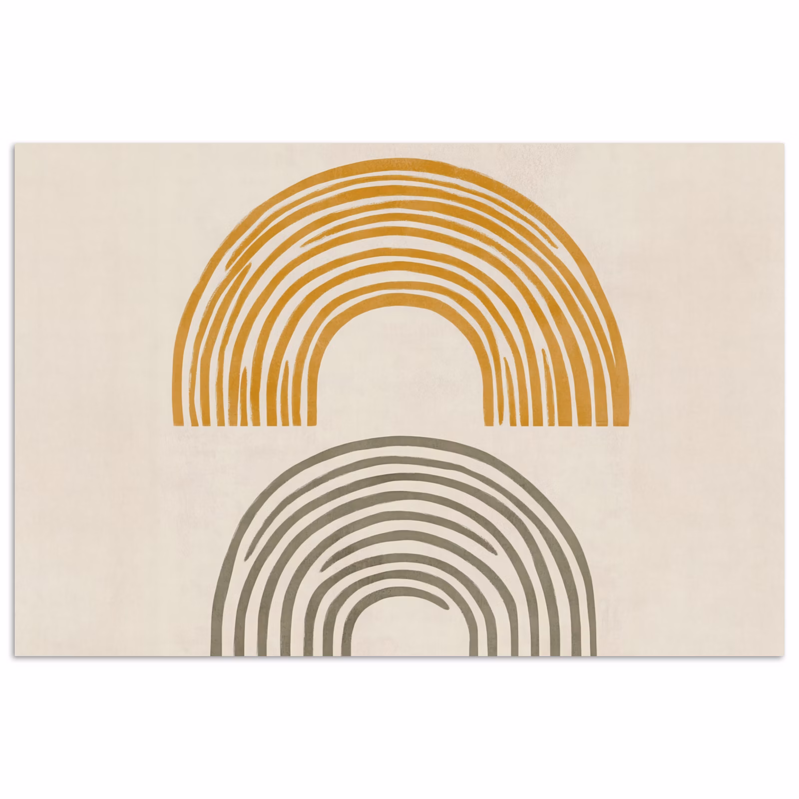 Poster - Bögen - Linien - Orange - Minimalistisch — 1
