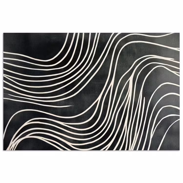 Poster - Linien - Muster - Abstrakt - Weiß — 1