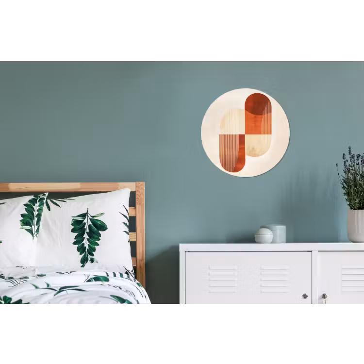 Alu-Dibond-Bild Rund - Bögen - Beige - Formen — 5