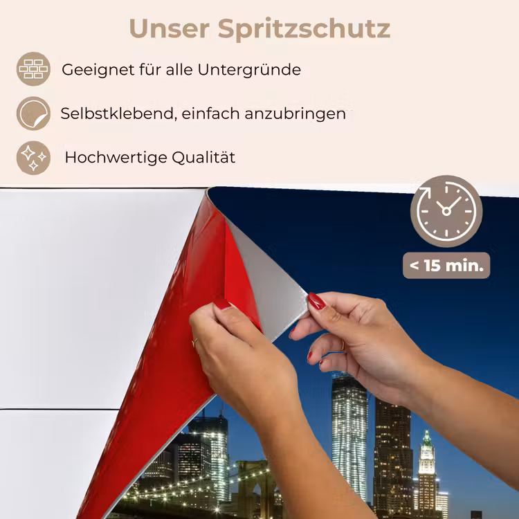Spritzschutz Küche - Lichter der Stadt - Abend - Skyline - Brücke — 5