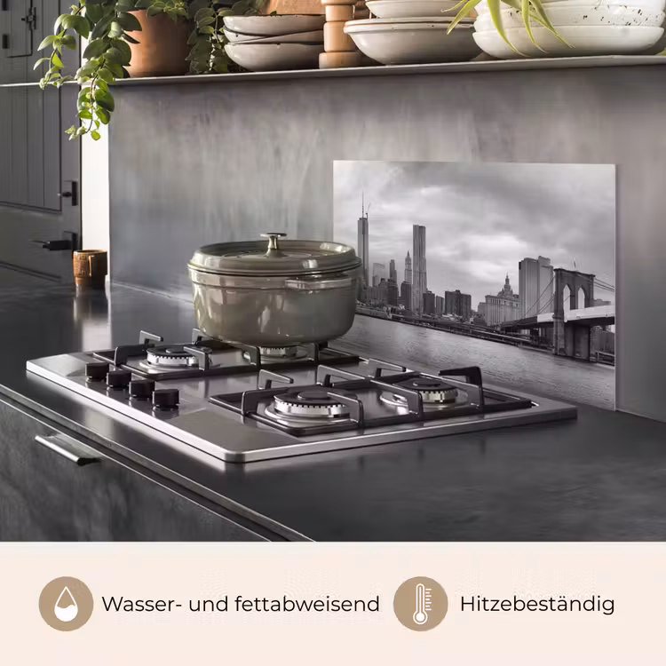 Spritzschutz Küche - Skyline - Brücke - Gebäude - Farblos — 3