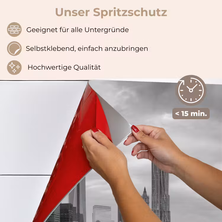 Spritzschutz Küche - Skyline - Brücke - Gebäude - Farblos — 5