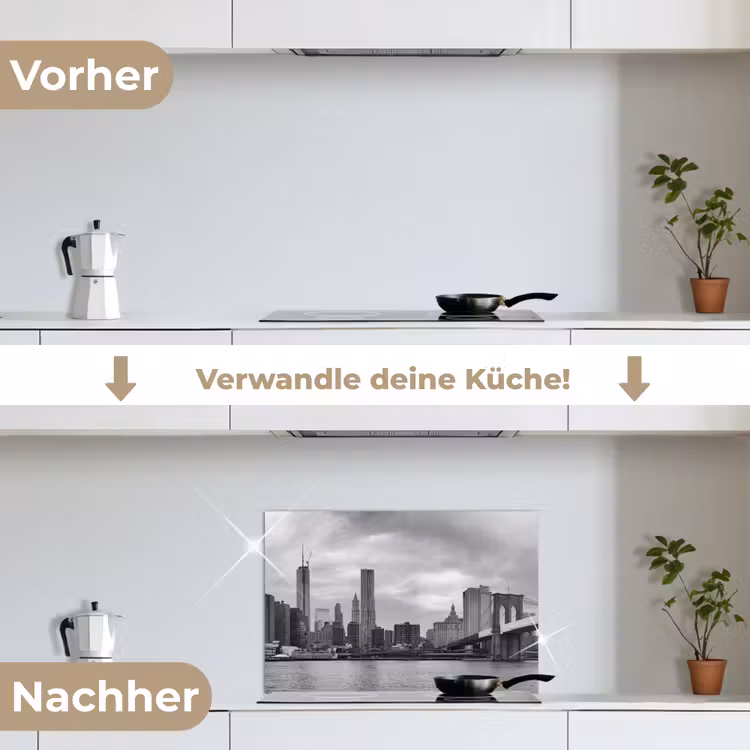 Spritzschutz Küche - Skyline - Brücke - Gebäude - Farblos — 7