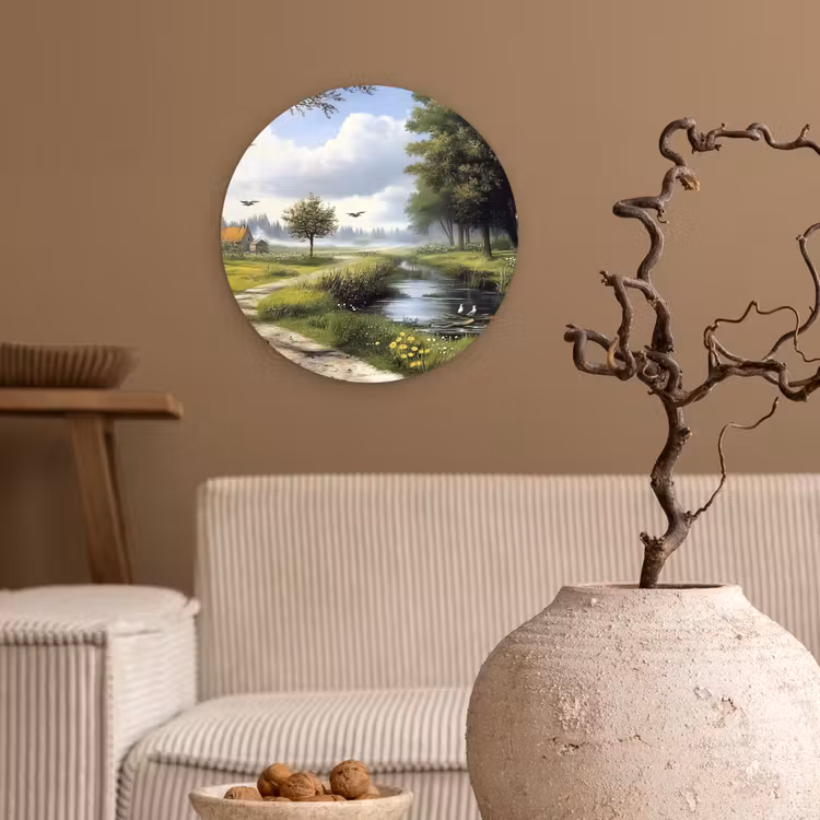 Forexbild Rund - Sandiger Weg - Grüne Landschaft - Wasser — 2