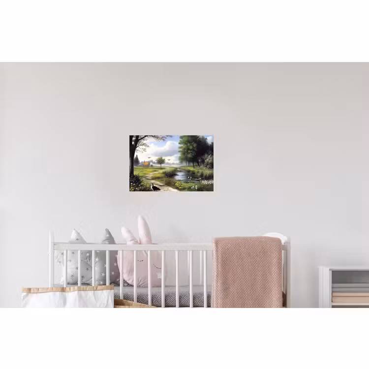Wandtattoo – Sandiger Weg - Grüne Landschaft - Wasser — 5