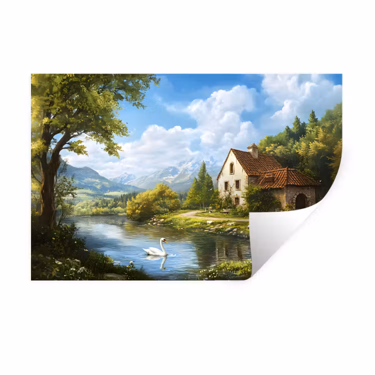 Wandtattoo – Schwan - Bäume - Ruhe — 1