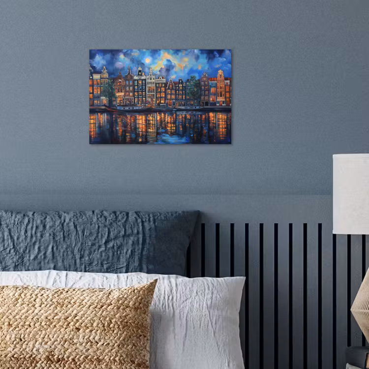Poster - Grachten Amsterdam - Häuser - Stadt - Farbenfroh — 3