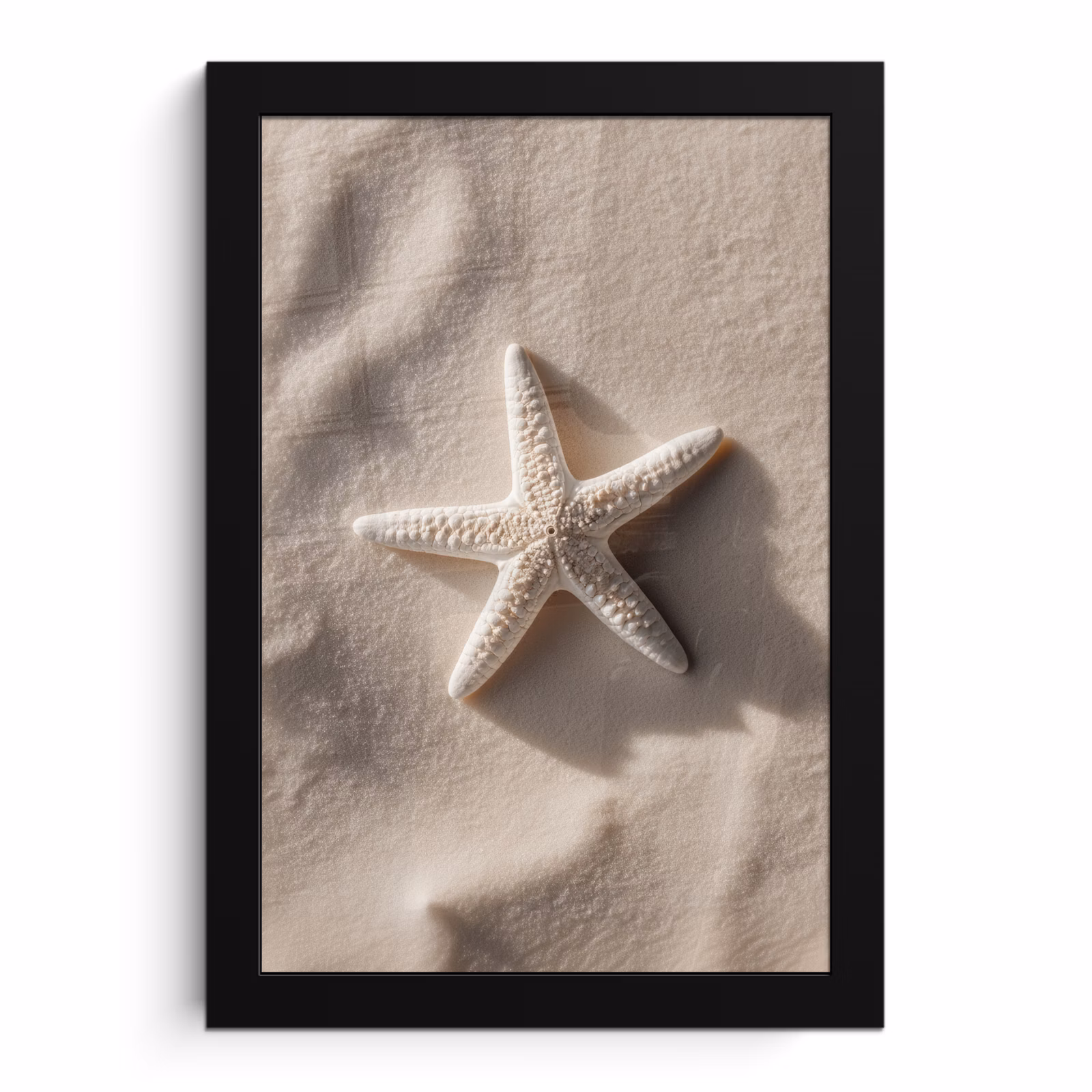 Bilder mit Rahmen - Strand - Seestern - Sand - Beige — 1