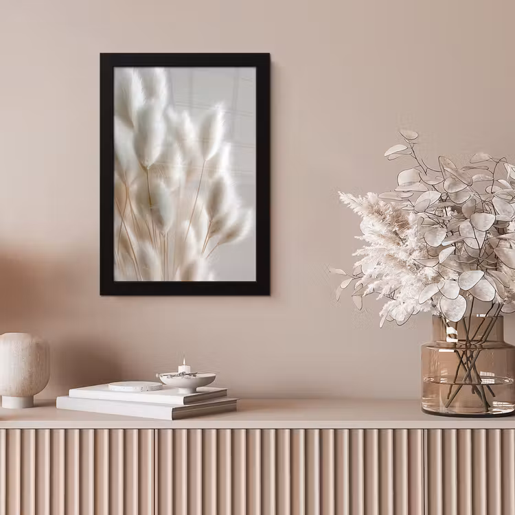 Bilder mit Rahmen - Federn - Beige - Minimalistisch — 4