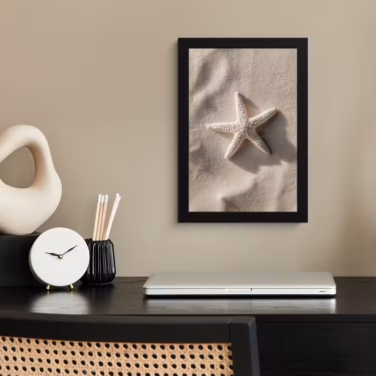 Bilder mit Rahmen - Strand - Seestern - Sand - Beige — 2