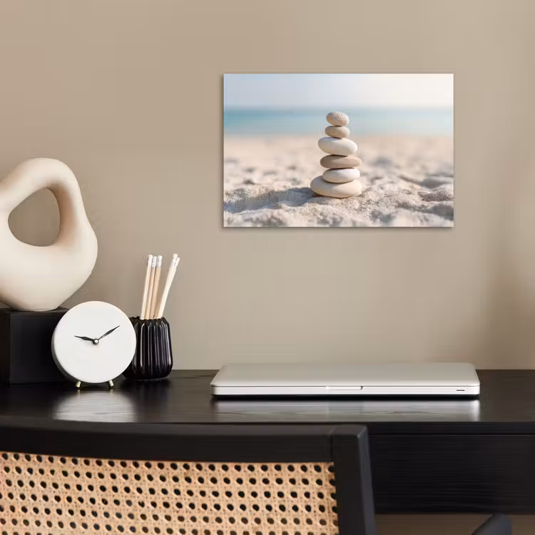 Poster - Steine - Stapel - Sand - Meer — 2