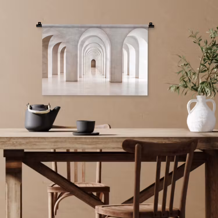Wandteppich - Flur - Bögen - Symmetrisch - Modern — 3