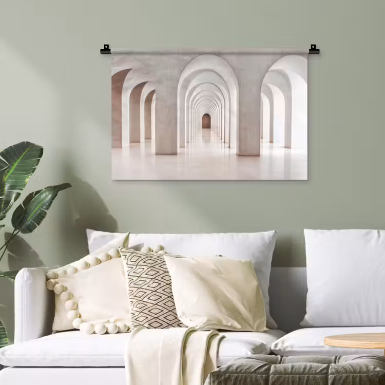 Wandteppich - Flur - Bögen - Symmetrisch - Modern — 4
