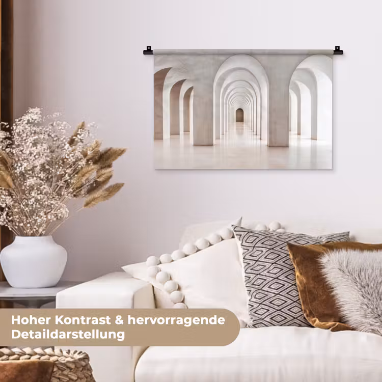 Wandteppich - Flur - Bögen - Symmetrisch - Modern — 6