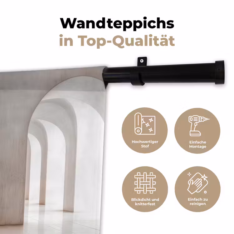 Wandteppich - Flur - Bögen - Symmetrisch - Modern — 7