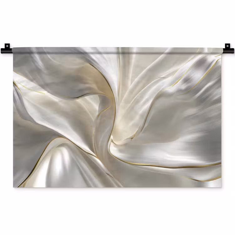 Wandteppich - Stoff - Plissee - Gold — 1