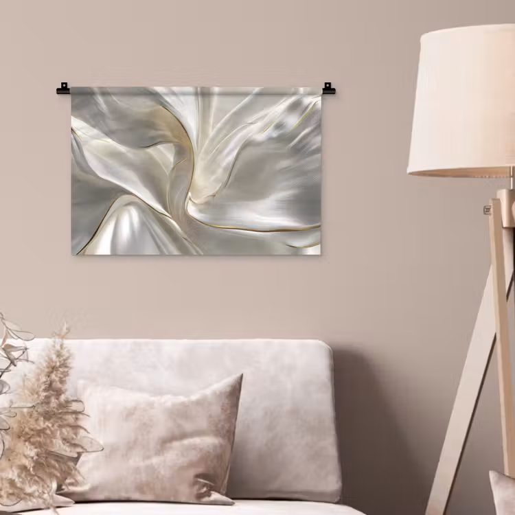 Wandteppich - Stoff - Plissee - Gold — 2