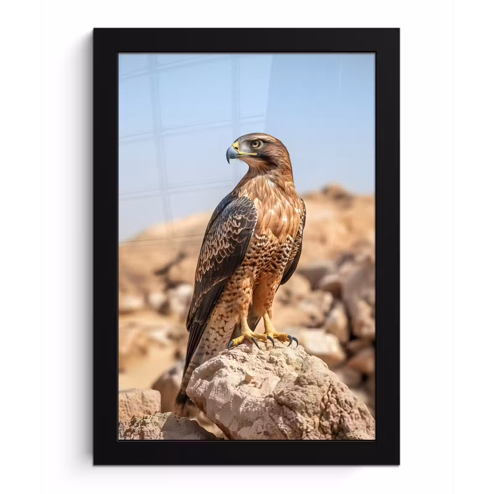 Bilder mit Rahmen - Falke - Vogel - Fels - Macht — 1