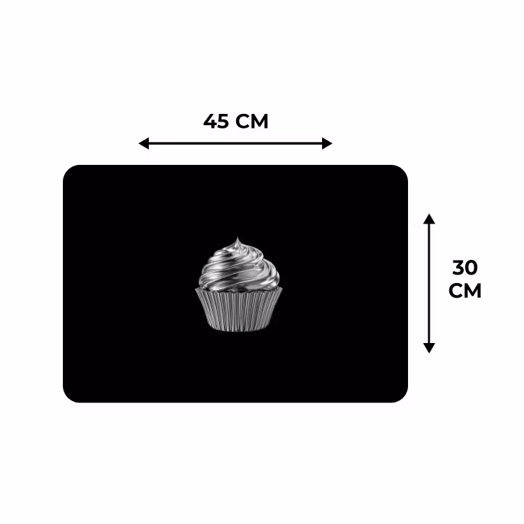 Tischset - 6 Stück - Cupcake - Luxuriös - Silber — 3