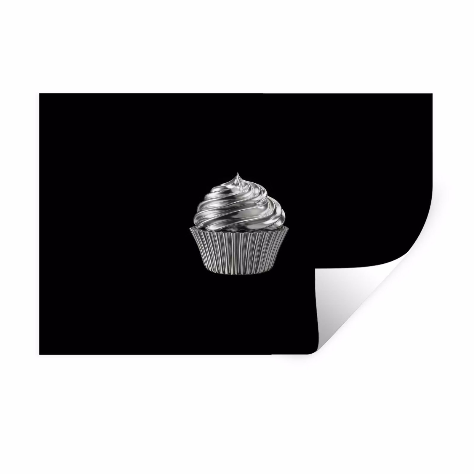 Wandtattoo – Cupcake - Luxuriös - Silber — 1