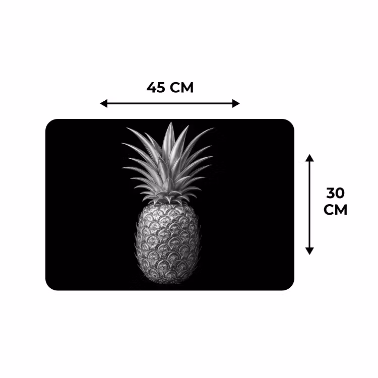 Tischset - 6 Stück - Ananas - Detailliert - Blätter — 3