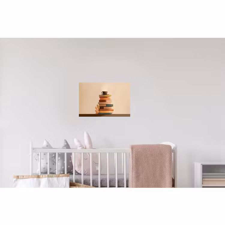 Wandtattoo – Bücher - Turm - Kaffee - Beige — 5