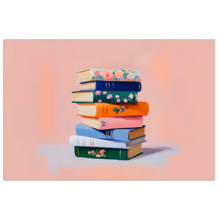 Poster - Bücher - Stapel - Bunt — 1