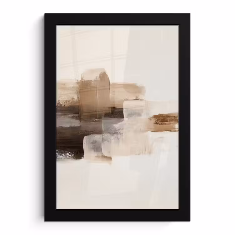 Bilder mit Rahmen - Pinselstriche - Abstrakte Landschaft - Ruhe — 1