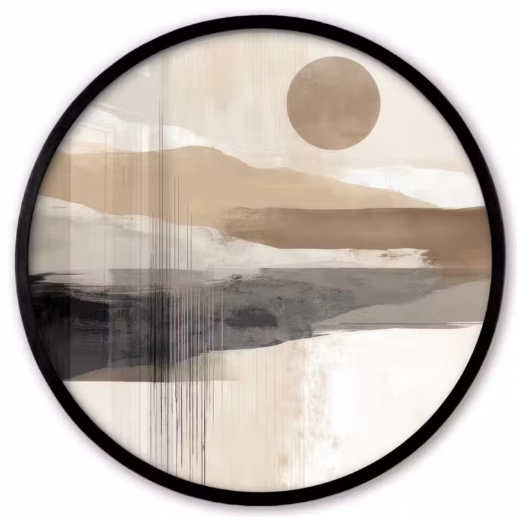 Poster im Rahmen Rund - Minimalistisch - Landschaft - Dimension — 1