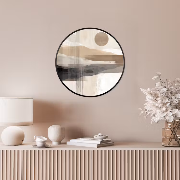 Poster im Rahmen Rund - Minimalistisch - Landschaft - Dimension — 5