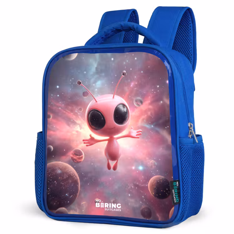 Kinderrucksack - Blau - Rosa Alien im Sternennebel — 8