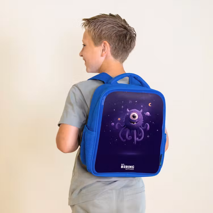 Kinderrucksack - Blau - Kosmisches Tentakelmonster — 5