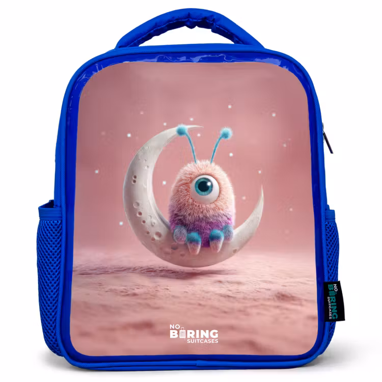 Kinderrucksack - Blau - Mondwippe mit Fluffy Weasel — 1