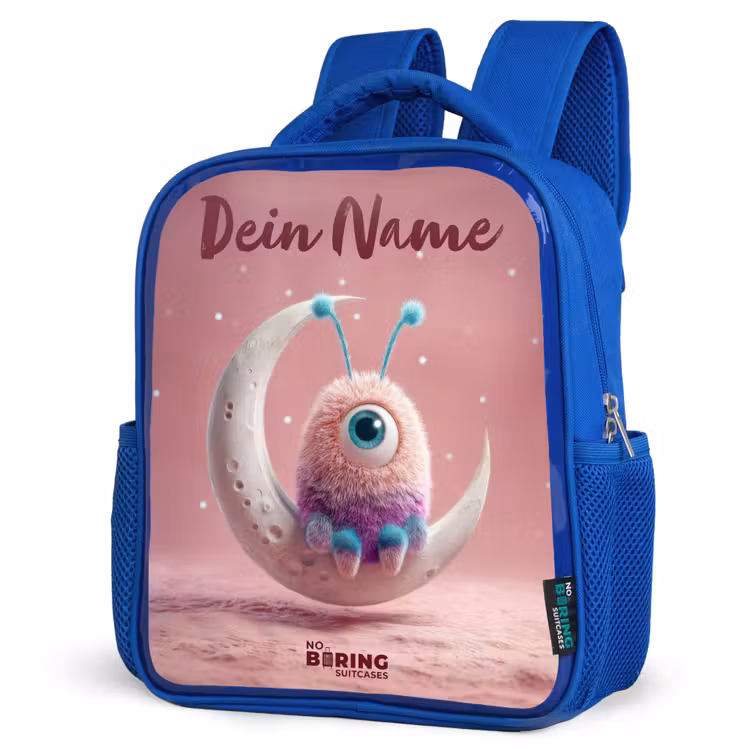 Kinderrucksack mit Namen - Blau - Mondwippe mit Fluffy Weasel — 8