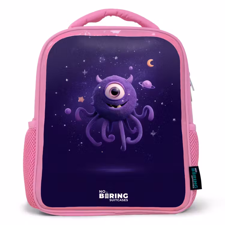 Rucksack Kind - Rosa - Kosmisches Tentakelmonster — 1